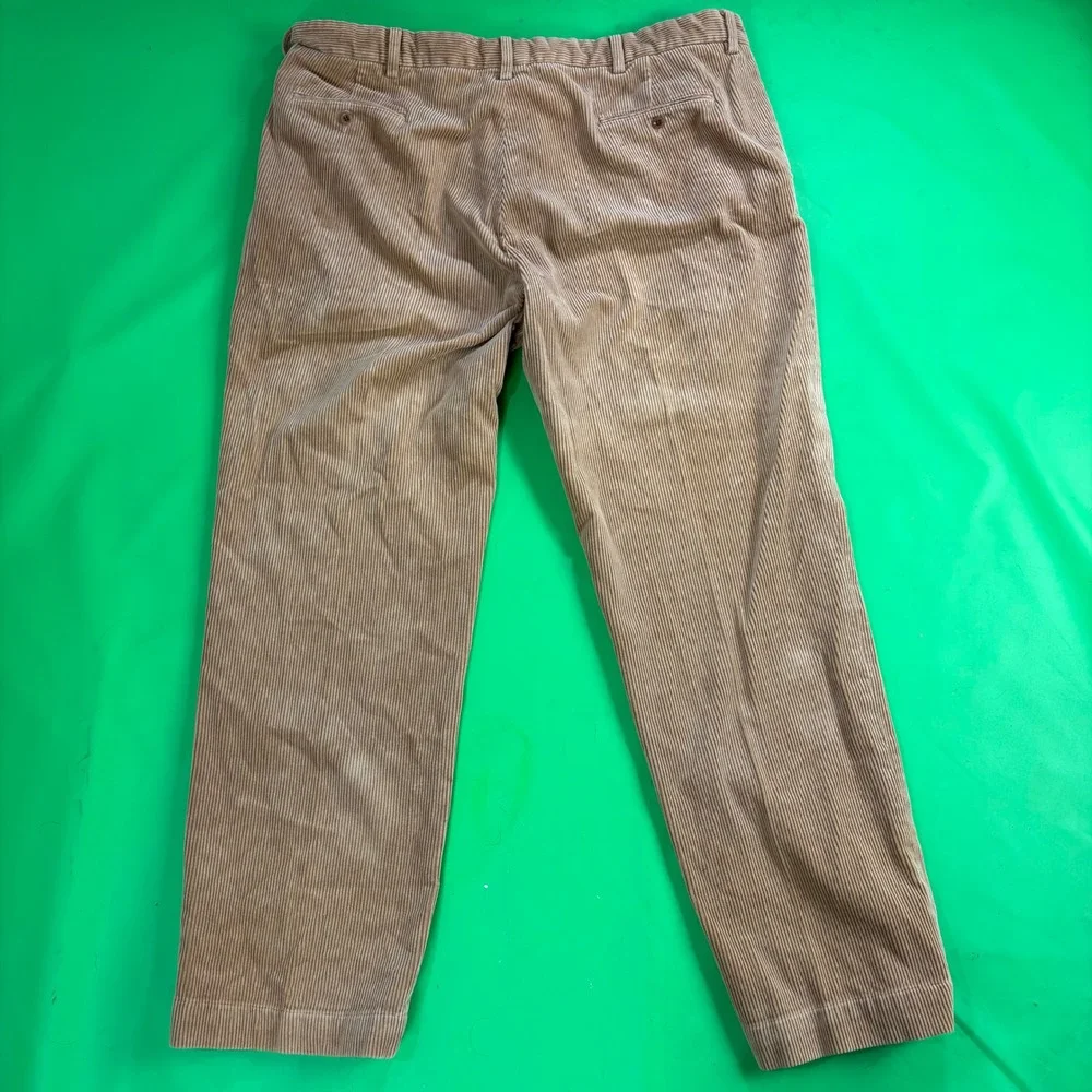 Polo Ralph Lauren Preston Pant Mens 42/32 Tan Corduroy Straight Leg 100% Cotton